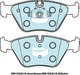 Brake Disc Pad Set  Bendix DB1522 Ult For BMW 3 5 X3 MG ZS