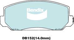 Brake Disc Pad Set  Bendix DB152 GCT For HONDA ACCORD 1.6L CIVIC