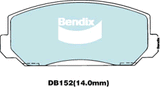 Brake Disc Pad Set  Bendix DB152 GCT For HONDA ACCORD 1.6L CIVIC