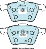 Brake Pads 4WD/SUV Bendix DB16614WD for Volvo XC90 275 SUV V8 4.4LTP B8444S