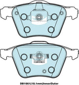 Brake Pads 4WD/SUV Bendix DB16614WD for Volvo XC90 275 SUV D5 AWD 2.4LTD D5244 T5 D5244 T