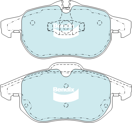 Brake Disc Pad Set Front Bendix DB1664 GCT For HOLDEN ASTRA VECTRA SAAB 9-3 YS3F