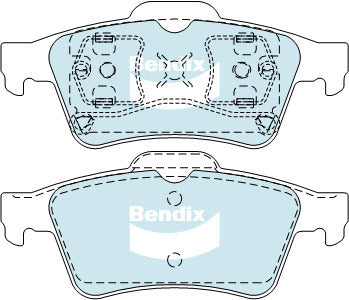Brake Disc Pad Set Rear Bendix DB1665 GCT For HOLDEN MAZDA RENAULT SAAB VOLVO