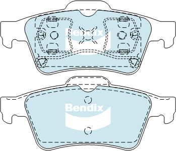Brake Disc Pad Set Rear Bendix DB1665 GCT For HOLDEN MAZDA RENAULT SAAB VOLVO
