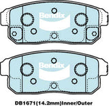 Brake Disc Pad Set  Bendix DB1671 Ult For MAZDA RX-8 SE17 1.3L SUZUKI IGNIS FH 1.5L