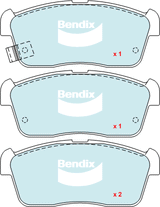 Brake Disc Pad Set Front Bendix DB1674 GCT For SUZUKI Alto Carry Ignis