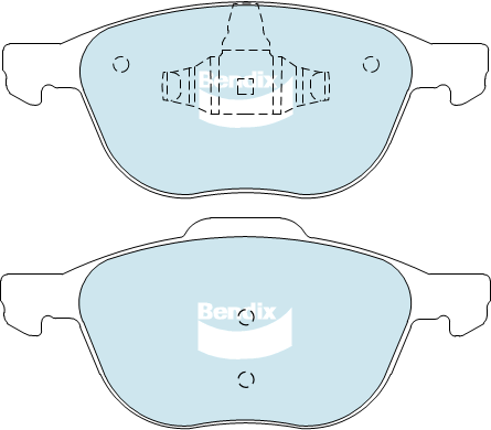 Brake Disc Pad Set Front Bendix DB1679 GCT For FORD MAZDA VOLVO