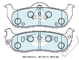 Brake Pads 4WD/SUV Bendix DB16854WD for Jeep Grand Cherokee WH WK SUV V8 4x4 4.7LTP EVA