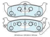 Brake Disc Pad Set  Bendix DB1685 4WD For JEEP COMMANDER XH XK GRAND CKEROKEE WK WH