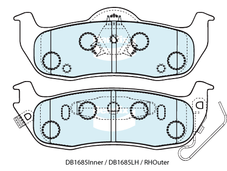 Brake Disc Pad Set  Bendix DB1685 4WD For JEEP COMMANDER XH XK GRAND CKEROKEE WK WH