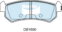 Brake Disc Pad Set Rear Bendix DB1690 GCT For DAEWOO LACETTI J200 1.8L HOLDEN VIVA JF 1.8L