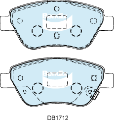 Brake Disc Pad Set Bendix DB1712 GCT For PROTON GEN 2 PERSONA SATRIA N ...