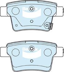Brake Disc Pad Set  Bendix DB1713 GCT For MITSUBISHI 3000 GT PROTON GEN 2 PERSONA SATRINA NEO