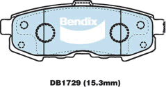 Brake Disc Pad Set Rear Bendix DB1729 GCT For MAZDA MPV LW V6 3L