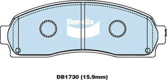 Brake Disc Pad Set  Bendix DB1730 4WD For FORD EXPLORER UT UX UZ 4L