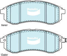 Brake Pads 4WD/SUV Bendix DB17384WD for Mitsubishi Triton MK Cab Chassis 2.8 TD 2.8LTD 4M40 T