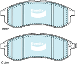 Brake Pads 4WD/SUV Bendix DB17384WD for Mitsubishi Triton MK Ute 2.8 TD 4WD 2.8LTD 4M40 T