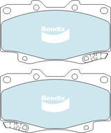 Brake Pads 4WD/SUV Bendix DB17394WD for Toyota Hilux GGN25 Cab Chassis 4.0LTP 1GR FE