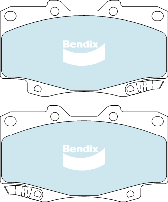 Brake Disc Pad Set Front Bendix DB1739 4WD For Toyota Hilux GGN25 4L KUN26 3L