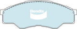 Brake Pads 4WD/SUV Bendix DB17414WD for Toyota Hilux GGN15 Ute 4.0LTP 1GR FE