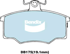 Brake Disc Pad Set  Bendix DB175 GCT For AUDI VOLVO 100/80/ 340-360