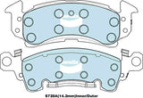 Brake Disc Pad Set  Bendix DB1771 4WD For CADILLAC CHEVROLET JEEP PONTIAC