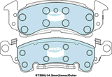 Brake Disc Pad Set  Bendix DB1771 4WD For CADILLAC CHEVROLET JEEP PONTIAC