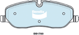 Brake Disc Pad Set Front Bendix DB1780 4WD For LAND ROVER DISCOVERY RANGE ROVER SPORT
