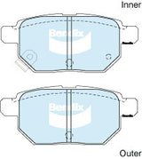 Brake Disc Pad Set Rear REAR Bendix DB1786 GCT For Lexus Toyota CT Corolla Prius RUKUS Yaris