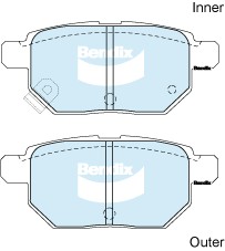 Brake Disc Pad Set Rear REAR Bendix DB1786 GCT For Lexus Toyota CT Corolla Prius RUKUS Yaris