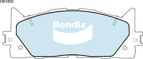 Brake Disc Pad Set Front Bendix DB1800 ULT For Toyota Aurion Camry