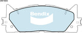 Brake Disc Pad Set Front Bendix DB1800 ULT For Toyota Aurion Camry