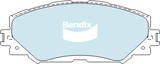 Brake Pads 4WD/SUV Bendix DB18024WD for Toyota Corolla ZRE143 Sedan VVTi 2.0LTP 3ZR FE