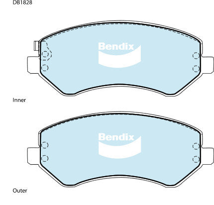 Brake Pads 4WD/SUV Bendix DB18284WD for Jeep Cherokee KJ SUV CRD 4x4 2.5LTD ENJ
