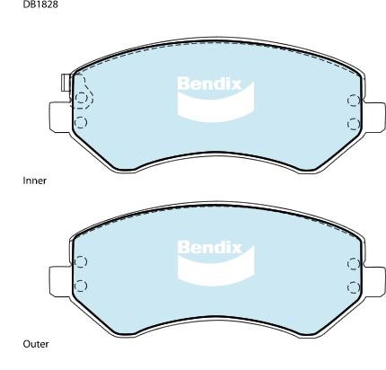 Brake Pads 4WD/SUV Bendix DB18284WD for Jeep Cherokee KJ SUV 2.8 CRD 4x4 2.8LTD ENR