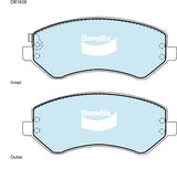 Brake Disc Pad Set Front Bendix DB1828 4WD For JEEP CHEROKEE KJ 2.4L 2.5L 2.8L 3.7L