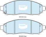 Brake Pads 4WD/SUV Bendix DB18354WD for Nissan Pathfinder R51 SUV 4.0LTP VQ40DE