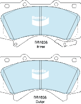 Brake Pads 4WD/SUV Bendix DB18384WD for Toyota Tundra USK Ute 5.7 5.7LTP 3UR FE