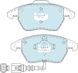Brake Disc Pad Set Front Bendix DB1849 ULT For AUDI CITROEN PEUGEOT SKODA VW