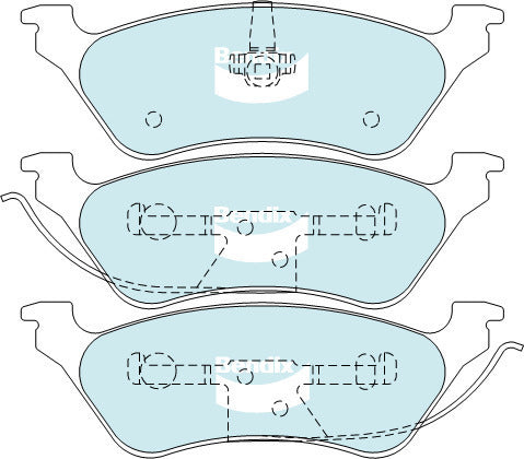 Brake Pads H/Duty Bendix DB1853HD for Jeep Cherokee KJ SUV 2.8 CRD 4x4 2.8LTD ENR