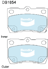 Brake Disc Pad Set Rear Bendix DB1854 ULT For Lexus GS GRS190 300 430 GSE20 250 GSE21 350