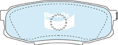 Brake Pads 4WD/SUV Bendix DB18574WD for Toyota Tundra USK Ute 5.7 5.7LTP 3UR FE