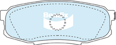 Brake Pads 4WD/SUV Bendix DB18574WD for Toyota Tundra USK Ute 5.7 5.7LTP 3UR FE