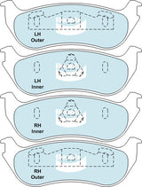 Brake Disc Pad Set  Bendix DB1906 4WD For FORD EXPLORER UT UX UZ 4L 4.6L