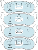 Brake Disc Pad Set  Bendix DB1906 4WD For FORD EXPLORER UT UX UZ 4L 4.6L