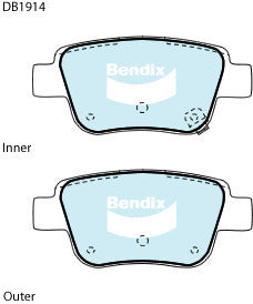 Brake Disc Pad Set Rear Bendix DB1914 GCT For Toyota AlphaRD Tarago VELLFIRE
