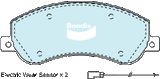 Brake Pads H/Duty Bendix DB1915HD for Ford Transit VM Bus D 2.4LTD PHFC