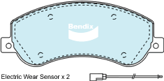 Brake Pads H/Duty Bendix DB1915HD for Volkswagen Amarok S1B Cab Chassis TDI 2.0LTD CNFA CDBA