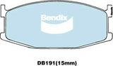 Brake Disc Pad Set  Bendix DB191 GCT For MAZDA 626 CB 2.0