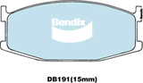 Brake Disc Pad Set  Bendix DB191 GCT For MAZDA 626 CB 2.0